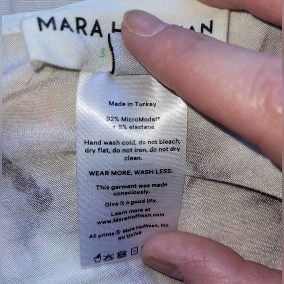 Mara Hoffman One Shoulder Kaftan in Shells Flamingo, VGUC, Size M/L - Picture 6 of 7